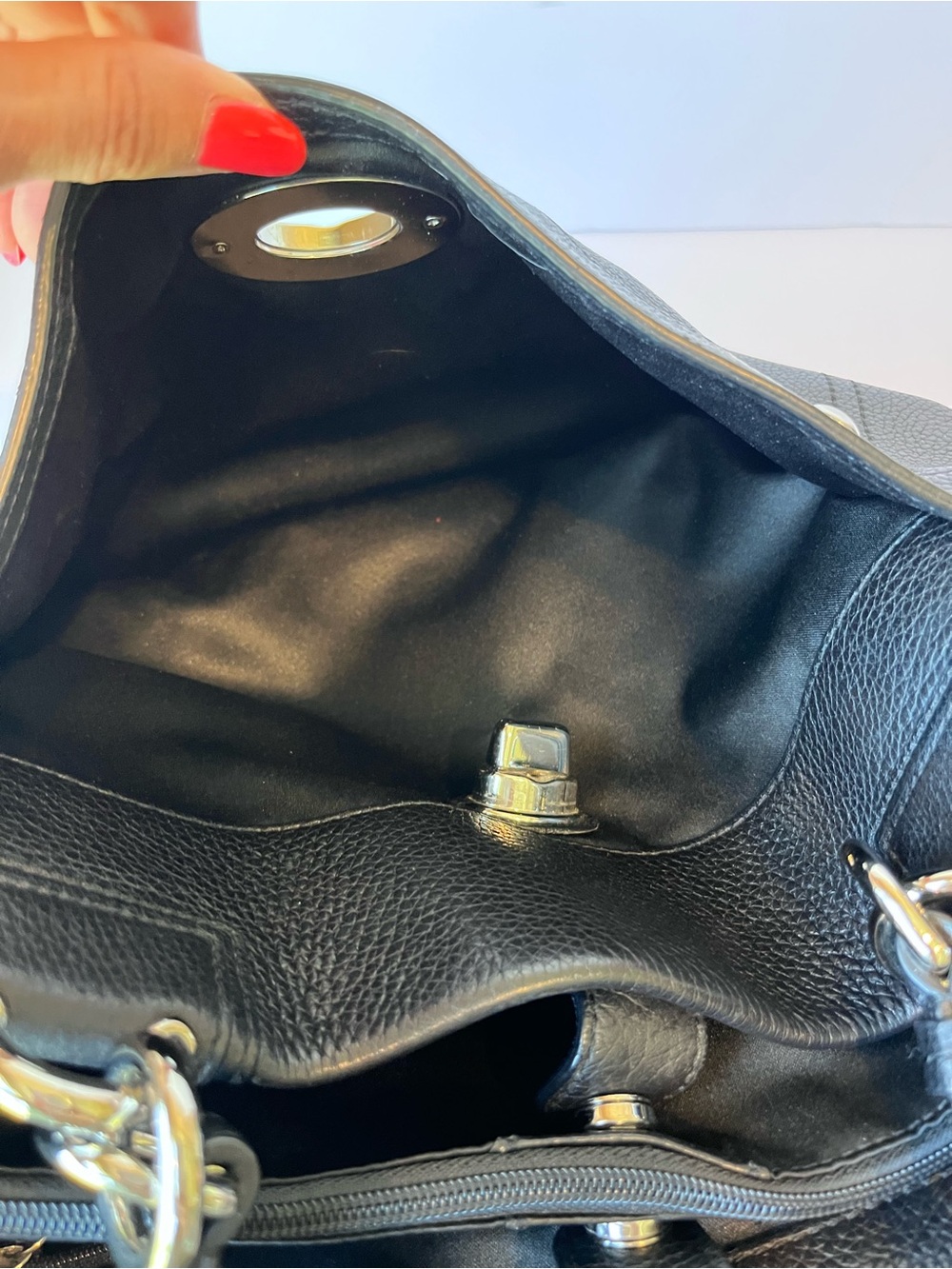 Vintage Coach Penelope Black Leather Shoulder Bag - Picture 8 of 15